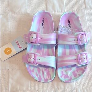 NWT Cat & Jack Kids' Pastel Sandals with Buckles